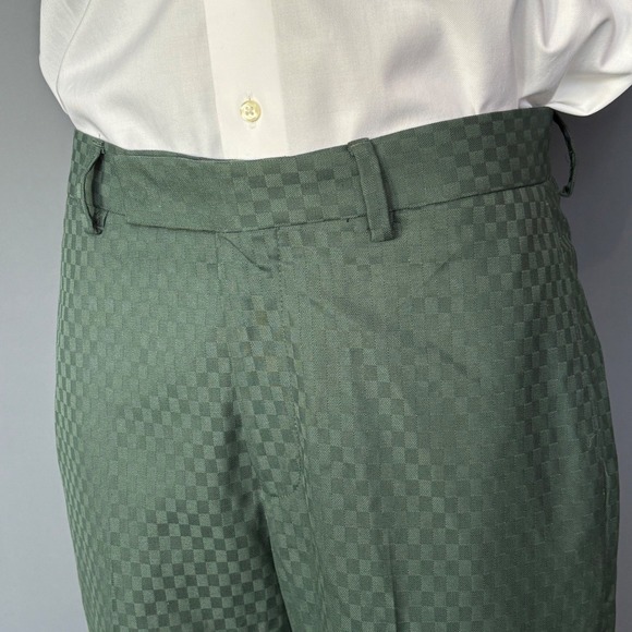 New w tags | ASOS Design Double Breasted Green Checkerboard Suit | 40R 32x30 | - Picture 11 of 16